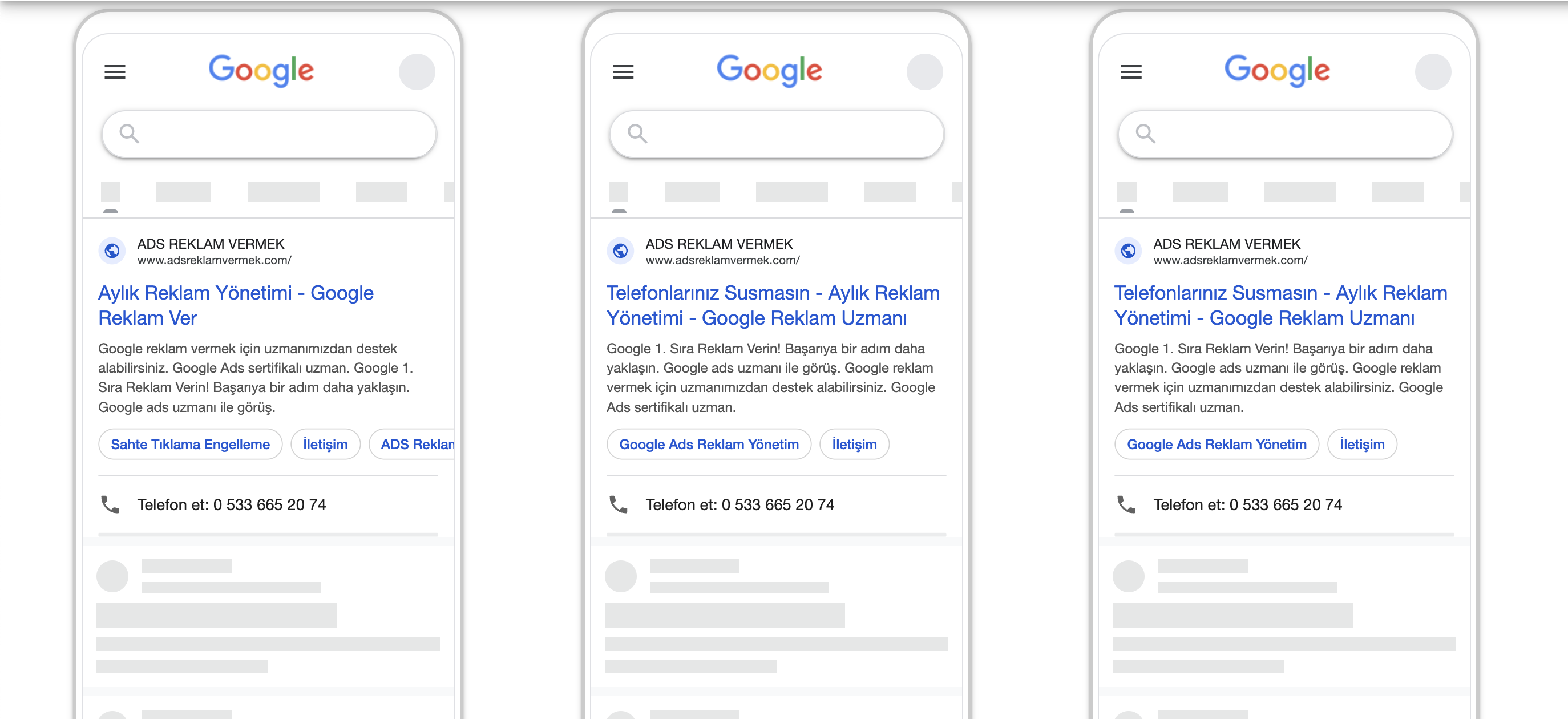 Google Ads reklam önizleme